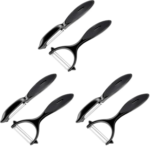 Premium Vegetable Peeler Set – Ultra Sharp Stainless Steel Blades with Non-Slip Ergonomic Handles for Easy Potato, Fruit & Veggie Peeling (2PCS) (Pack of 3)