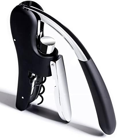 KEISSCO Wine Bottle Opener Manual Vertical Lever Corkscrew with Foil Cutter and Extra Spiral