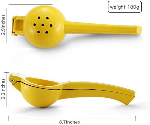 Metal Manual Citrus Lemon Lime Squeezer Juicer, Fruit Juicer, Metal, Kitchen Tool (Yellow)