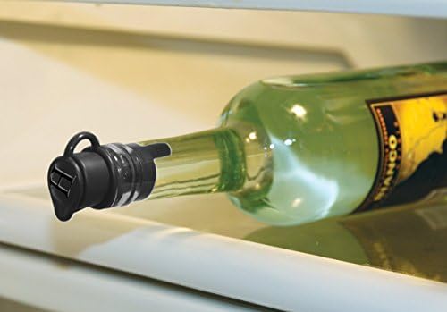 Haley's Corker 30065 5-in-1 Wine Aerator, Stopper, Pourer, Filter and Re-Corker, 5 Pack, Standard, Black