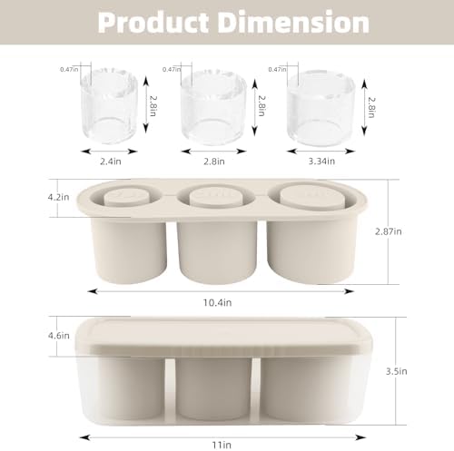 Tcamp Tumbler Ice Mold, Ice Cube Tray for 30 oz -40 oz Tumbler Cup