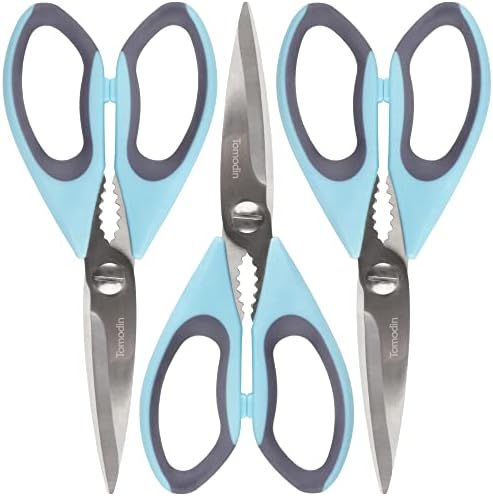 Premium Kitchen Shears - Peppercorn Blue - 3 Scissors