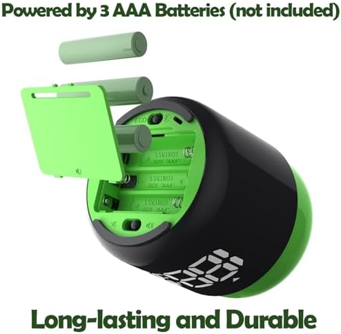 Large Display Digital Timer Stopwatch, Retro Manual Twist Table Count Down & Up Game Timer, Easy to use, Night Light Silent & Sound Timers for ADHD Study Work Kitchen Classroom Yoga Gym (Grass Green)