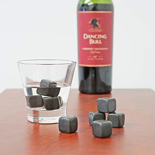 Basalt Whiskey Stones Chilling Rocks – Beverage Cooler Set of 9 with Storage Bag by Southern Homewares – Perfect for Whiskey, Cocktails, and Other Beverages