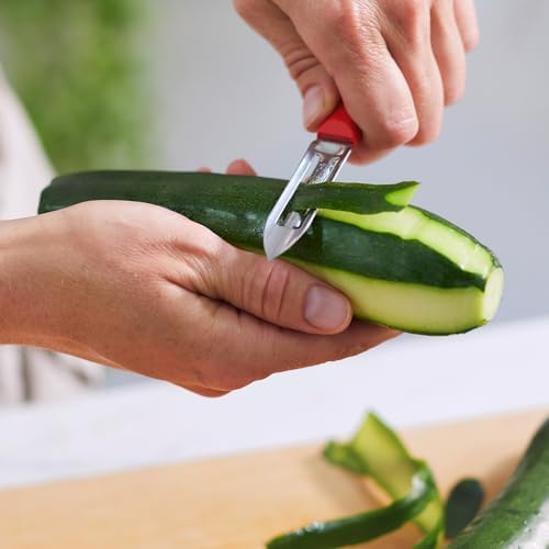Opinel Les Essentials+ No. 315 Peeler, Corrosion Resistant + Dishwasher Safe, Made in France, Red