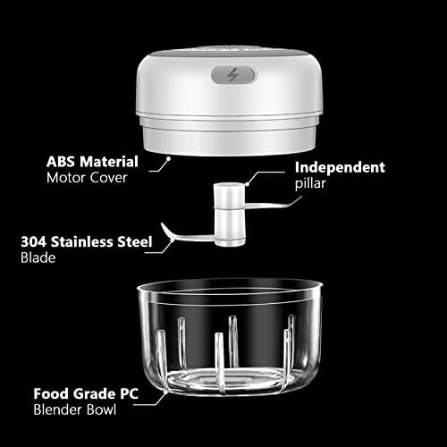 Electric Mini Garlic Chopper, 100ML Food Chopper Garlic Mincer USB