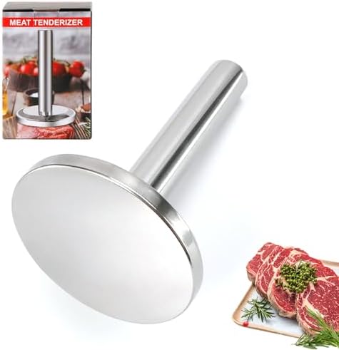 KAYCROWN Meat Tenderizer Hammer, Meat Pounder Flattener, Stainless Steel Kitchen Meat Mallet for Flattening Steak Beef Poultry, Meat Pounder Tenderizer, Chicken Flattener Tool
