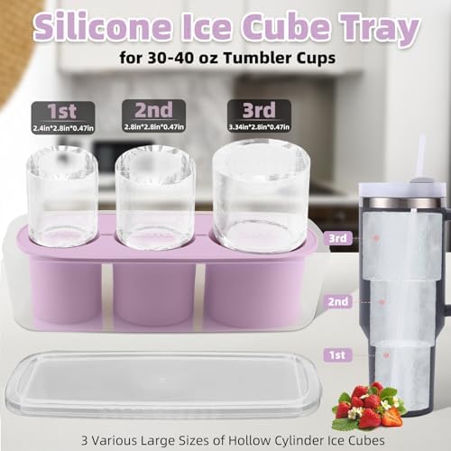 Tcamp Tumbler Ice Mold, Ice Cube Tray for 30 oz -40 oz Tumbler Cup