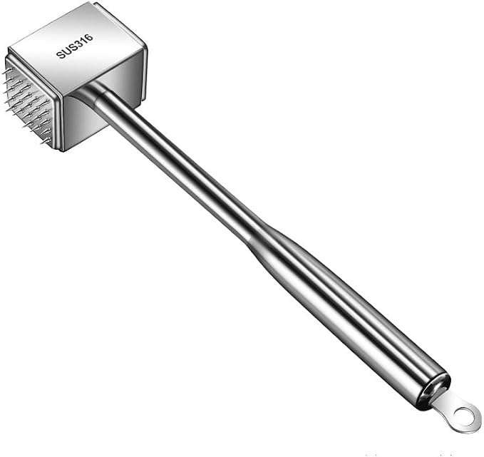 316 Stainless Steel Meat Tenderizer Tool,Chicken Pounder,Heavy Duty Mallet Hammer for Tenderizing Beef, Turkey, Chicken, Steak, Dishwasher Safe