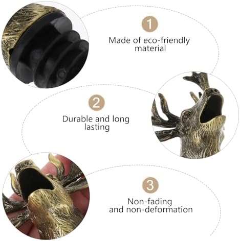 Happyyami Christmas Wine Aerators Stag Head Wine Pourer Elk Head Deer Wine Aerator Reindeer Bottle Pourer Christmas Holiday Party Table Decoration