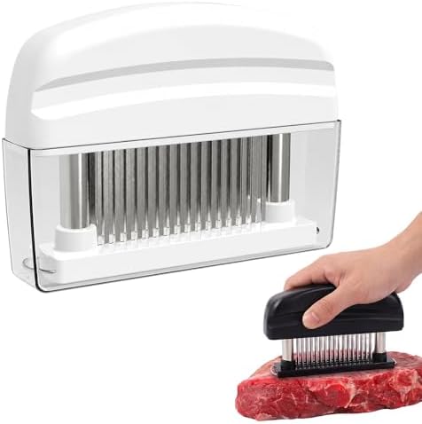 Professional Spring-Loaded Meat Tenderizer (1, White)