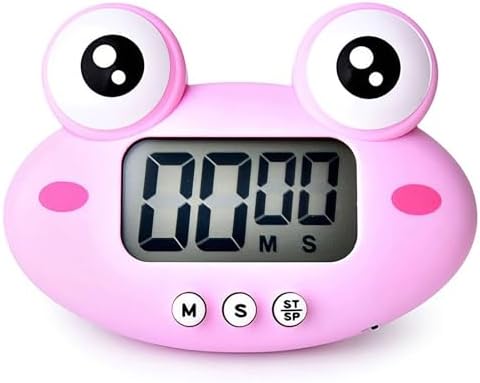 Cute Cartoon Animal Timer, Digital Kitchen Timer Magnetic Countdown Timer with on Off Switch and Large LCD Display for Cooking, Baking, Classroom Supplies