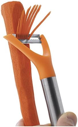 Progressive International Orange and Stainless Steel Julienne Peeler