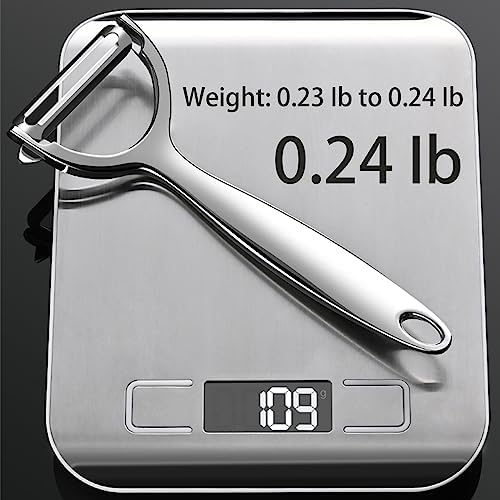 Vegetable Peeler Potato Peeler, Heavy 0.24Ib Stainless Steel Non-Slip Handle and Sharp Blades, Set Of 2 (1 Straight 1 Serrated Blade) Collaborative Work Perfect Peeling