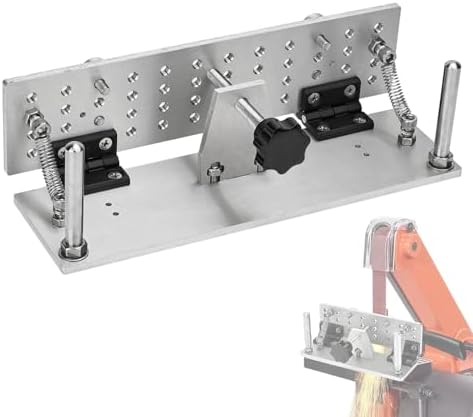 Belt Grinder Knife Jig Manual Sharpener Holder Long Sharpening Locator Fixed Angle Jig for Belt Sander Belt Machine (Large)