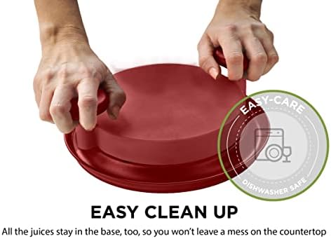 FusionBrands ShredMachine, Red -The Quick, Easy to Use Alternative to Bear Claws Meat Shredder for Pulled Pork, Beef, Chicken, & More - BPA Free Hand Shredder with Easy to Grip Handles, Non-Skid Base