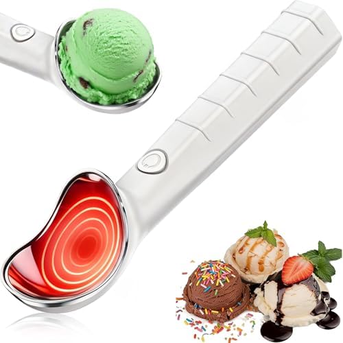 Heated Ice Cream Scoop, Fast Heating Electric Scooper, Rechargeable