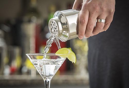 TableCraft 375 3-Piece Stainless Steel Cocktail Shaker, Bar Shaker with Built-In Strainer for Bartenders, Perfect for Mixing Cocktails, Margaritas – Durable Stainless Steel, Dishwasher Safe, 8oz