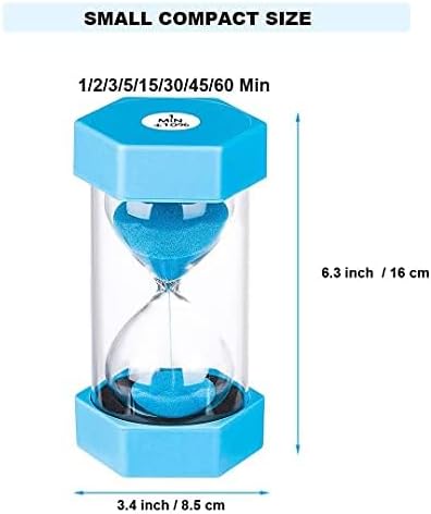 SuLiao Hourglass Sand Timer for Kids,Plastic Sand Clock 5/25 Minutes Set,Large Blue Green Sand Watch 5&25Min,Reloj de Arena Niños,Colorful Hour Glass Sandglass Timer for Classroom,Games,Kitchen,Decor
