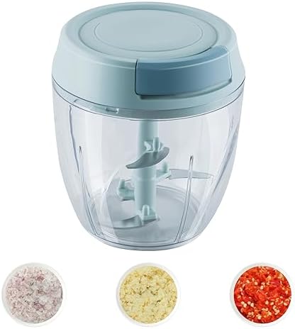 Small Manual Food Processor Protable Meat Salad Fruit Chopper Onion Cutter Garlic Mincer Kitchen Gadgets,900ml