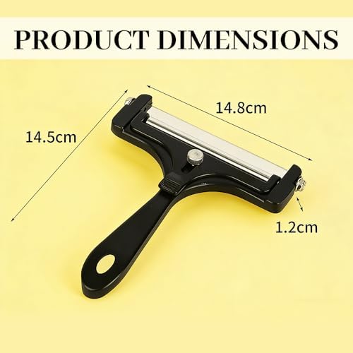 2 Pack Stainless Steel Wire Cheese Slicer with 4 Extra Wires,Cheese Slicer and Cutter Set for Block,Adjustable Manual Cheese Cutter,Butter Slicer Cutter,Cheese Peeler