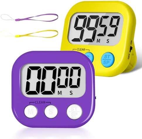 ZILLEEN Classroom Timer for Kids Teachers 2 Pack Digital Timers Pur Ye