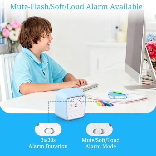 Visual Timer for Kids and Adult, 60-min Countdown Timer, LightBlue