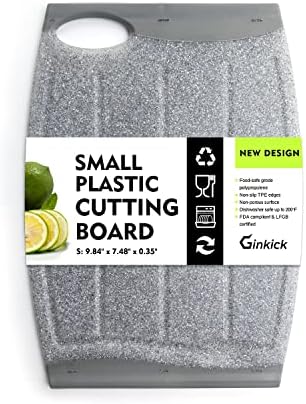 7.48" Small Plastic Cutting Board for Small Kitchen Task (Grey)