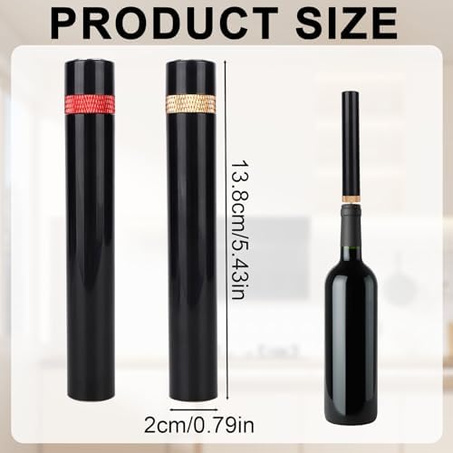 2pcs Wine Bottle Opener, Needle Wine Opener Keys Corkscrew Gifts Air Pressure Cork Pump Remover Tool Accessories for Home Restaurant Waiters Travel Party Essential