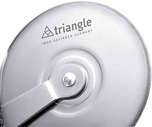 triangle Pizza Cutter - 3 in. (7.6 cm) - Stainless Steel Wheel Blade for Cutting Pizza & Pasta Dough - GreenGrip Handle - Made in Germany