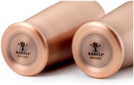 Barfly Cocktail Shaker Set with Weighted Bottom, Deluxe 18 and 28 oz, Antique Copper
