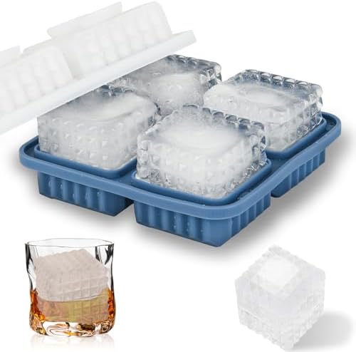 2-Inch Whiskey Ice Cubes Mold,Large Square Ice Cube Mold, Silicone