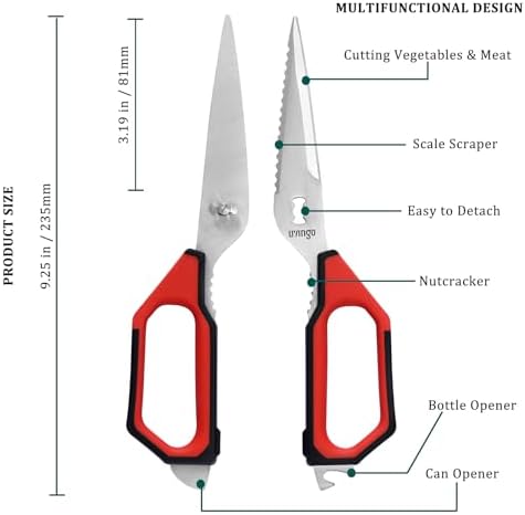 LIVINGO Kitchen Scissors Set Stainless Steel Food Shears