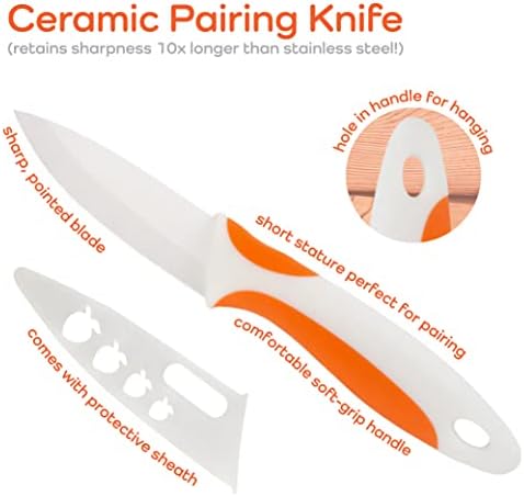 Premium 4-in-1 Kitchen Shears with Paring Knife Set - 10 Sets (10 Scissors & 10 Paring Knives)