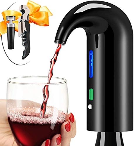 Wine Aerator Electric Wine Decanter Best Sellers One Touch Red -White Wine Accessories Aeration Work with Wine Opener for Beginner Enthusiast - Spout Pourer - Great Fathers Day Gift