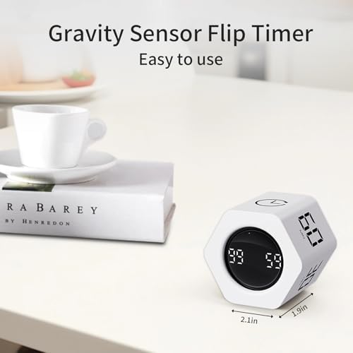 LUCKY TIME Flip Productivity Timer, 1, 5, 10, 30, 60 Min, Desk Cube Timer