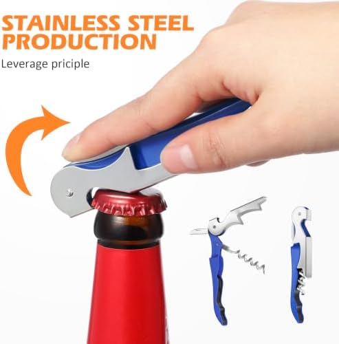 Honoson 40 Pieces Wine Opener Bulk Corkscrew Bottle Wine Key, Bright Colors