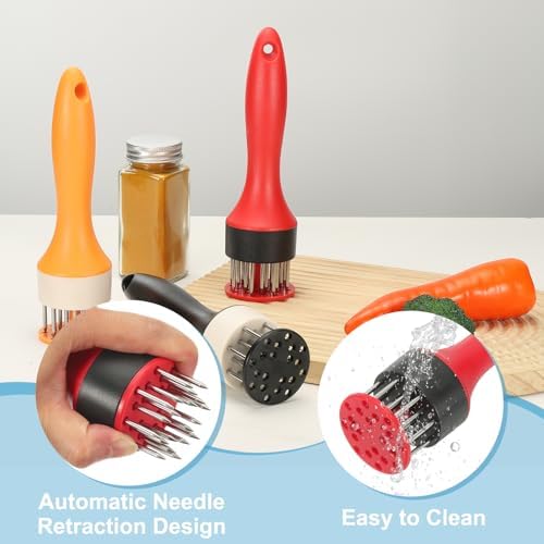 uxcell Meat Tenderizer Tool, 7.7 x 2 Inch Small Meat Tenderizer Mallet for Tenderizing Pork Chicken Steak Fish Grilling BBQ, Yellow