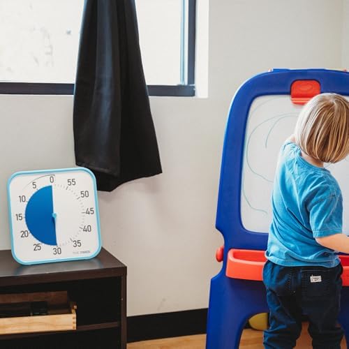 Time Timer Original 12" Visual Countdown Timer – Large 60-Minute Silent Classroom Visual Timer for SEL, Emotional Regulation, Focus, Calm Transitions, ADHD, Autism – (Blue & White)