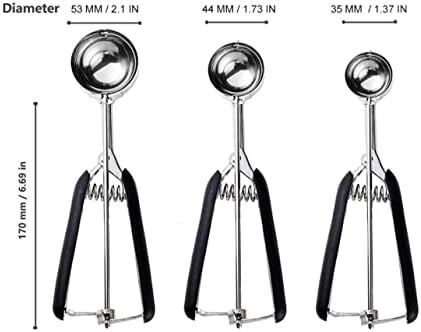 Cookie Dough Scoops Set of 3 - Large, Mini & Small