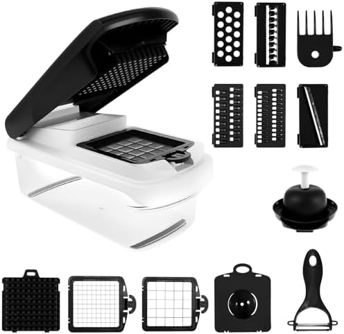 14 in 1 Vegetable Chopper Efficient Veggie Chopper with Container Practical Food Chopper Multifunctional Kitchen for Salad Potato Carrot Garlic