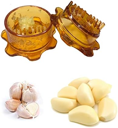 Angel’s Peel Lounge Garlic Mincer, Manual Garlic Grinder for Quick Meal Preparation - Kitchen Tools for Mincing Garlic, Ginger, Herbs, Nuts (Orange)