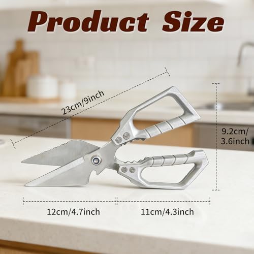Heavy Duty Kitchen Scissors,Sharp Stainless Blades with ABS Handle
