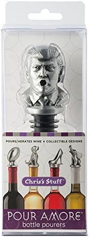 Stainless Steel Trump Wine Aerator Pourer - Deluxe Decanter Spout for Robust Red and White Wine - Pour Amore Bottle Pourer/Stopper & Air Diffuser by Chris's Stuff