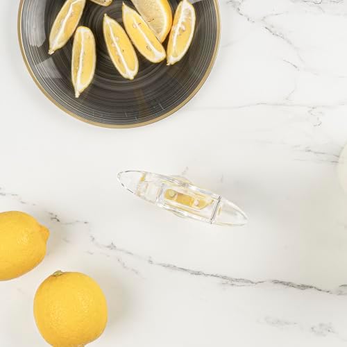 Restaurantware 2 Ounce Manual Lemon Squeezer 1 Handheld Lime Wedge Juicer - With Handle No Seeds Clear Plastic Citrus Squeezer Portable Bird Shape For Lemon Or Lime Wedge