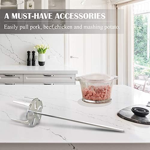 Pork Puller Drill Attachment 304 Stainless Steel Meat Shredder Used with Standard Hand Drill for BBQ