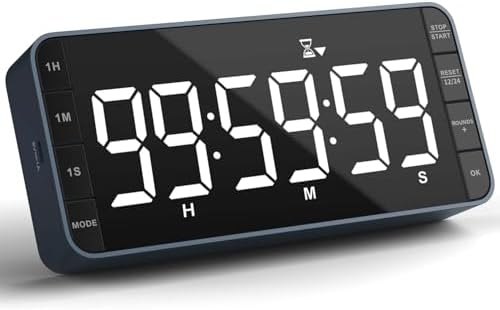 Large 7.8" Digital Timer with LED Display, Magnetic for Kitchen & Classroom