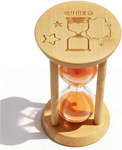 PROLOSO Wooden Sand Timers 1 Minute Countdown Hourglass Glow in The Dark Sandglass Sand Clock for Toothbrush Timer Games Classroom Home Office