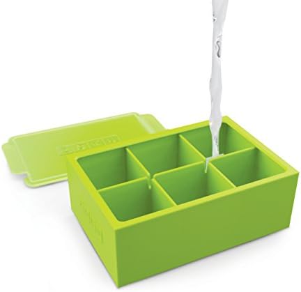ZOKU Jumbo Ice Cube Trays, Set of 2 Silicone Molds with Lids, BPA-Free