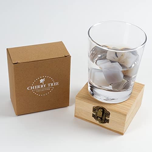 Cherry Tree Collection Botswana Agate Whiskey Stones, Natural Gem Set of 6